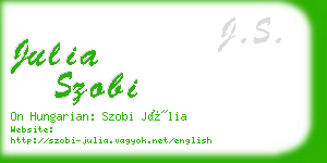 julia szobi business card